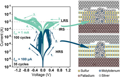 Intermediate Resistive State in Wafer-Scale MoS2 Memristors Through Lateral Silver Filament Growth for Artificial Synapse Applications